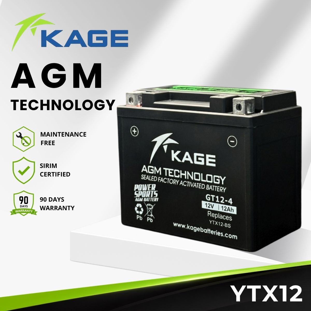 YTX12-BS AGM
