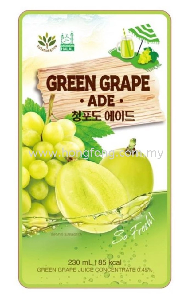 BALANCE GROW S/POUCH DRINK-GREEN GRAPE ADE(230ML)