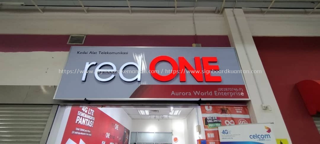 RED ONE 3D LED BOX UP FRONTLIT SIGANGE SIGNBOARD IN PAHANG KEMAMAN