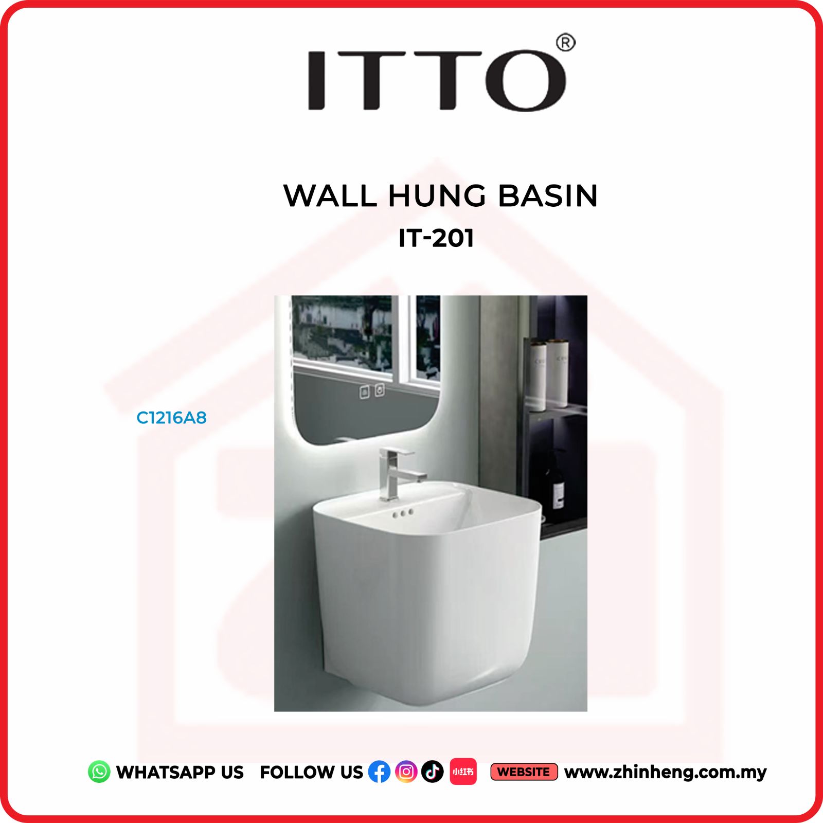 ITTO WALL HUNG BASIN IT-201