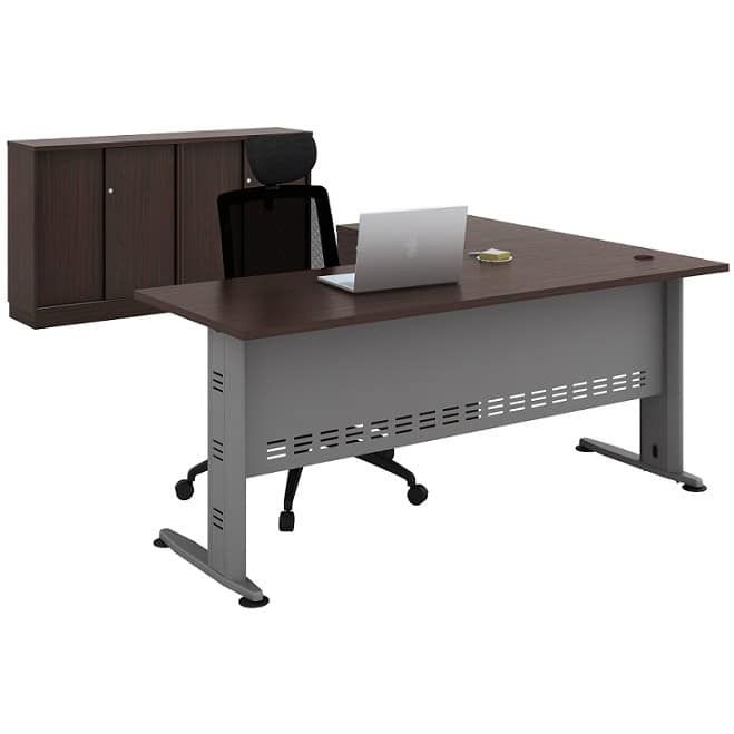 6 ft x 5 ft Prodigious Modern L Shape Design Table with Low Cabinet Set OFQL18153DSET