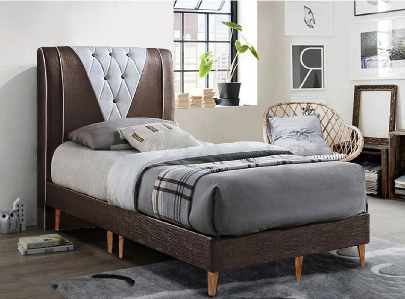 Bedframe with High Leg