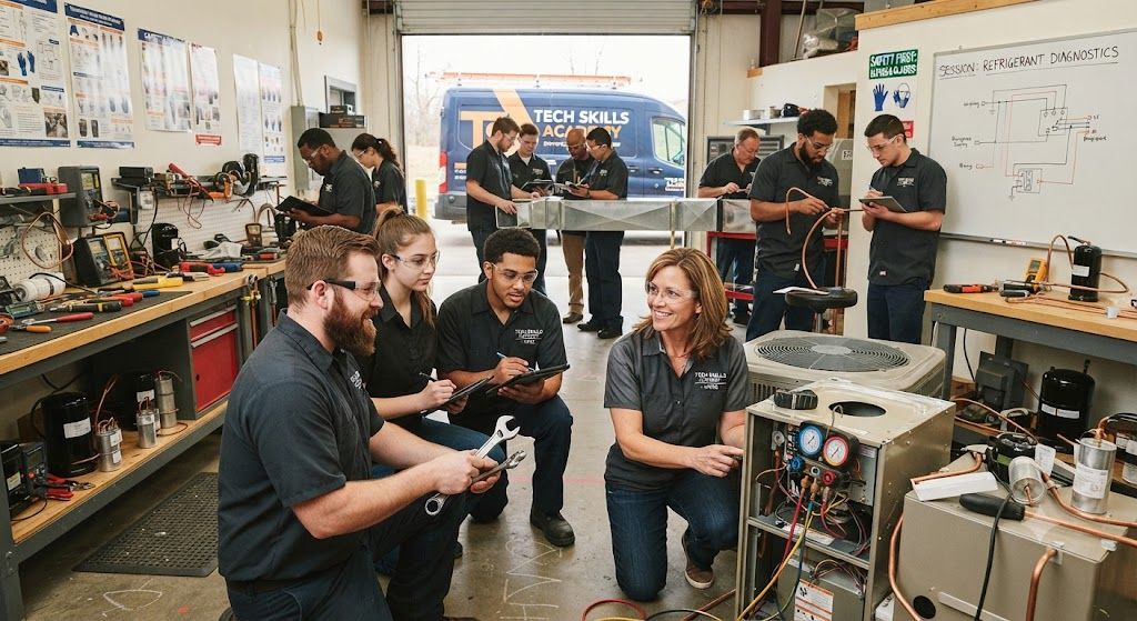 HVAC servicing skills training