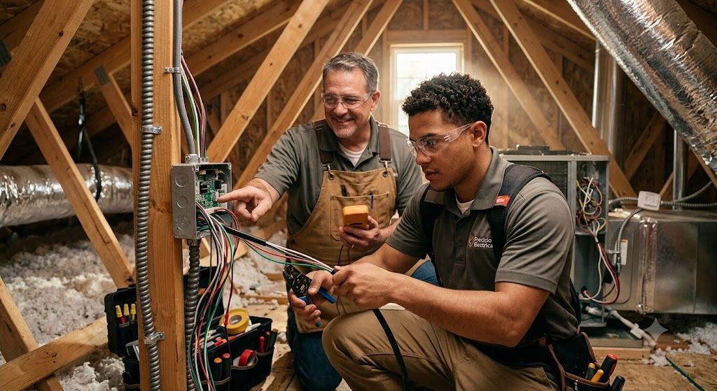 Residential air conditioning electrical wiring