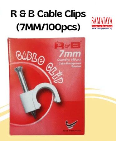R&B 7mm Cable Clip/ PVC U Clip