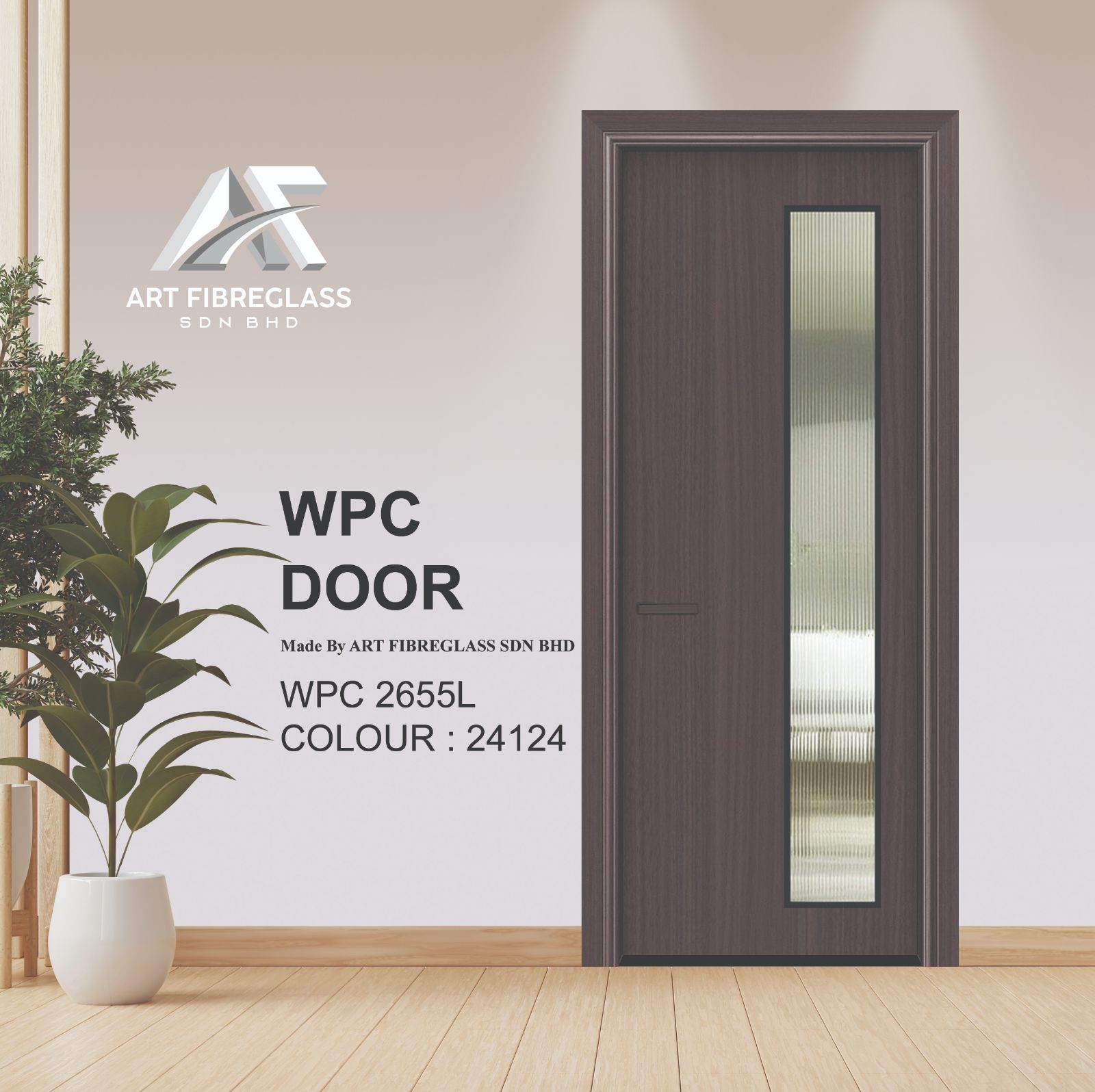 ART FIBRE WPC ALUMINIUM SWING DOOR - WPC2655L_24124