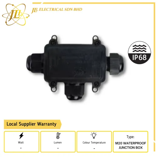 EW-M2068- 3 TERMINAL M20 IP68 WATER PROOF JUNCTION BOX PVC CONNECTOR