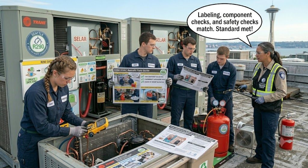 R290 commercial HVAC retrofit standards