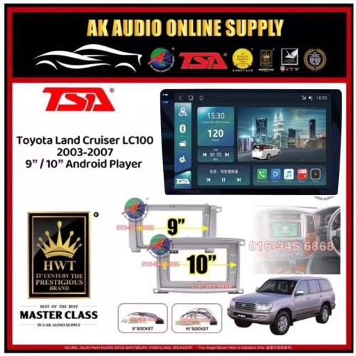 🆕1K Screen 2+32GB 4G 8-CORE🆕TSA Toyota Land Cruiser LC100 2003 - 2007 Android 9''/ 10'' CarPlay/DSP/BLU-RAY Car Player