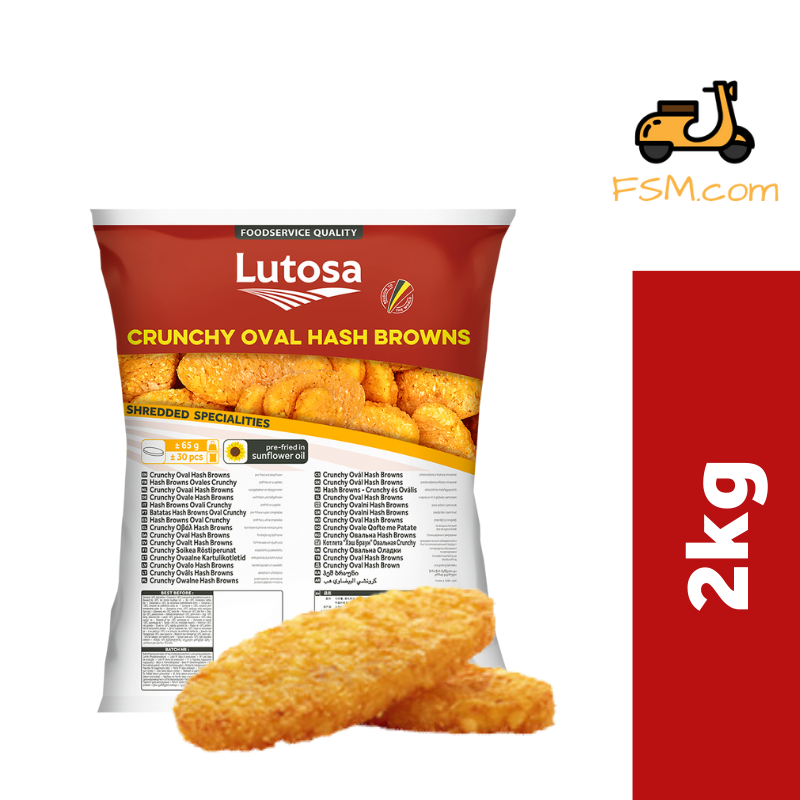 Lutosa Crunchy Oval Hashbrown 2kg (30pcs) (P7501)
