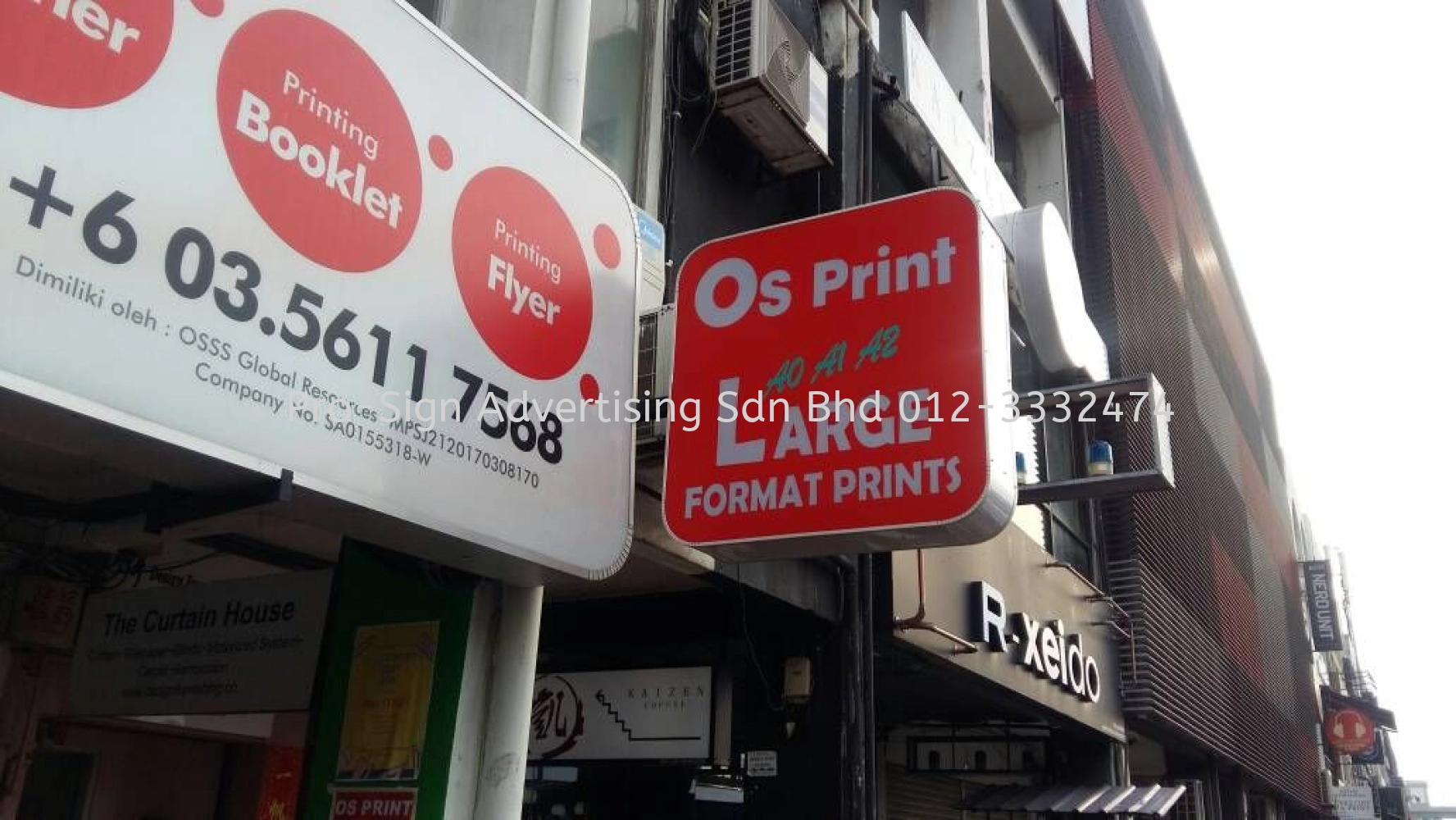 DOUBLE SIDED LIGHTBOX (OS PRINT, SUBANG JAYA, 2018)