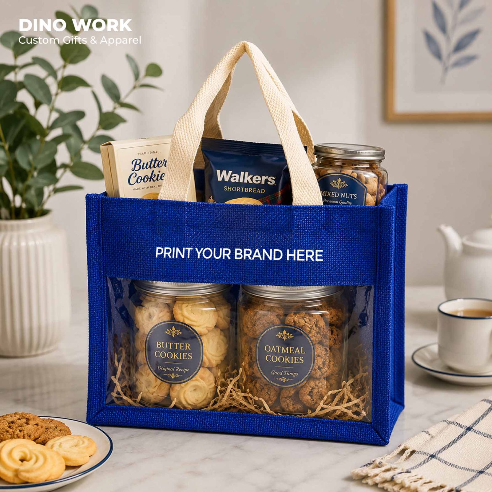 Jute Gift Bag with PVC Window