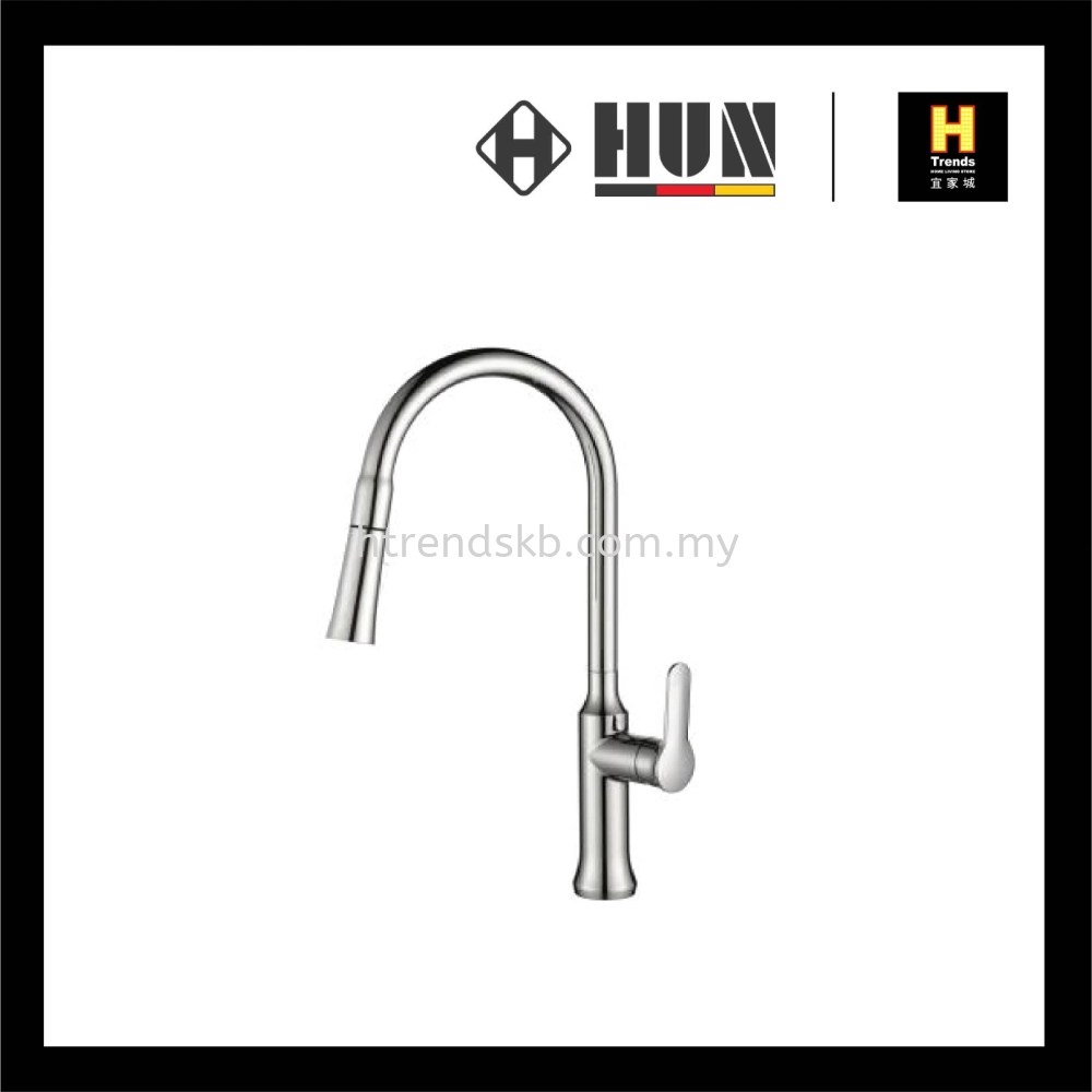 HUN Single Lever Sink Mixer With Pull-Out Tap HWT604