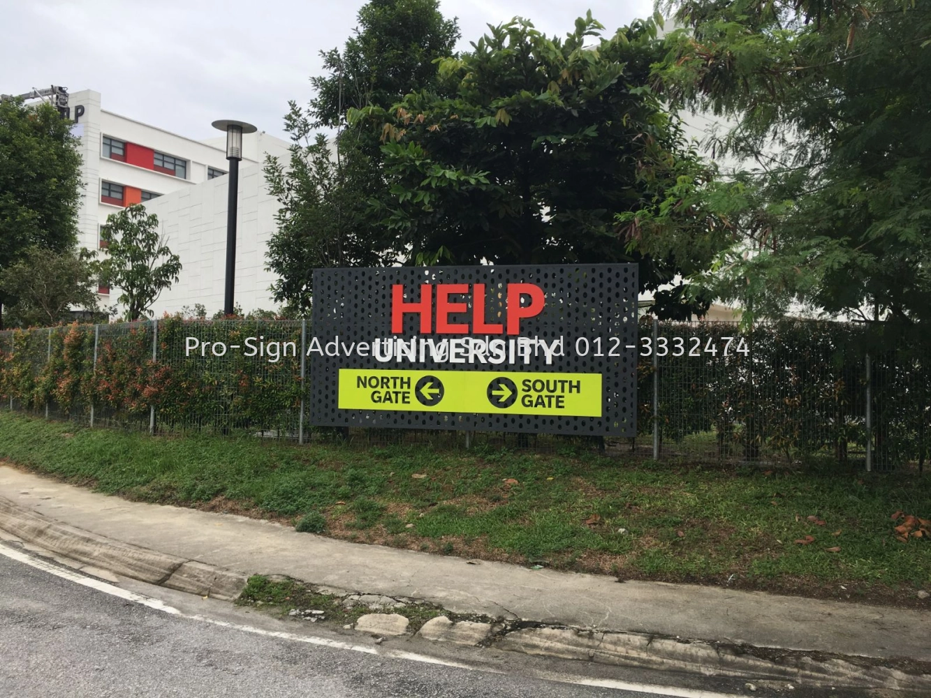 PVC FOAM BOARD CUT OUT LETTERING WITH ROUTER CUT ACP PANEL BASE (HELP UNIVERSITY, SUBANG 2, 2019)