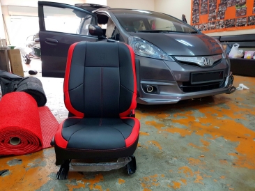 Honda Jazz 2012 Car Leather Seat Cushion Installation from Puchong