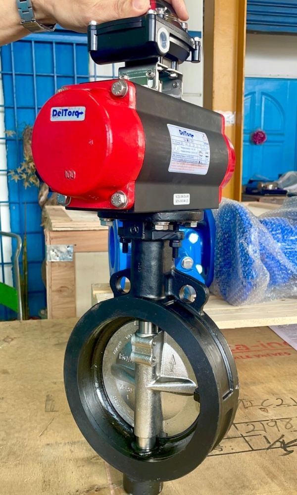 Pneumatic Delval Butterfly Valve Series 44 WCB