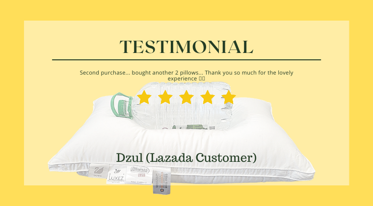 Second purchase... bought another 2 pillows... Thank you so much for the lovely experience 💖🥰 & Luxez Sdn Bhd
