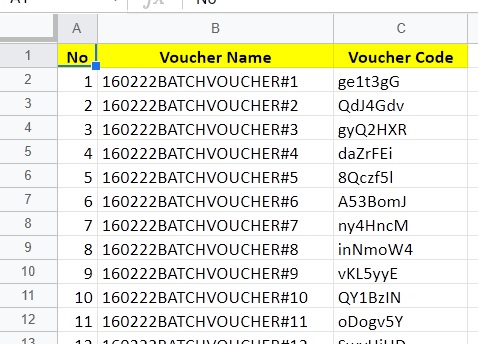 Random Code Voucher