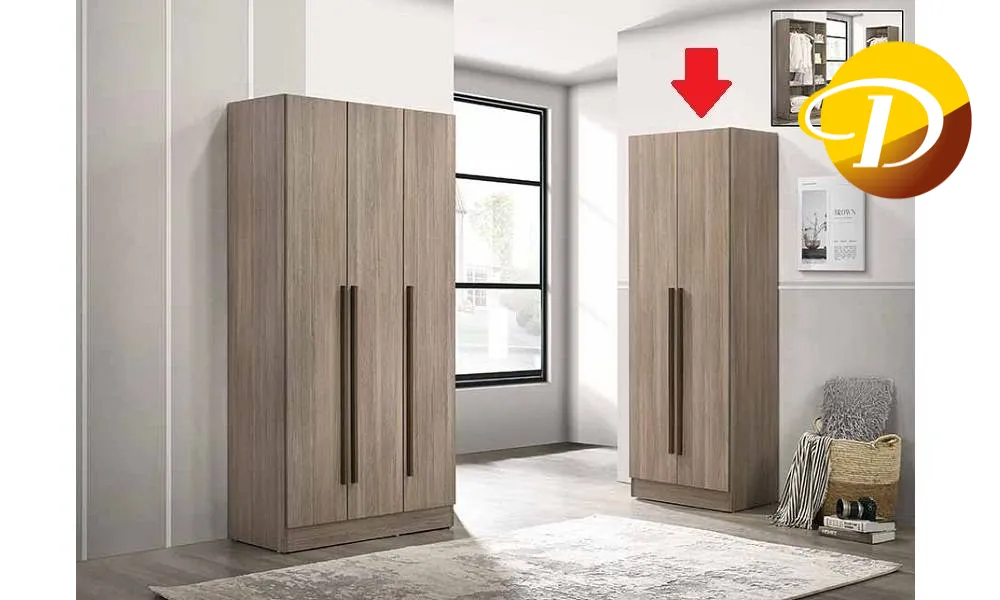 Modern wardrobe online Malaysia HF 631 oak finish from Domnics