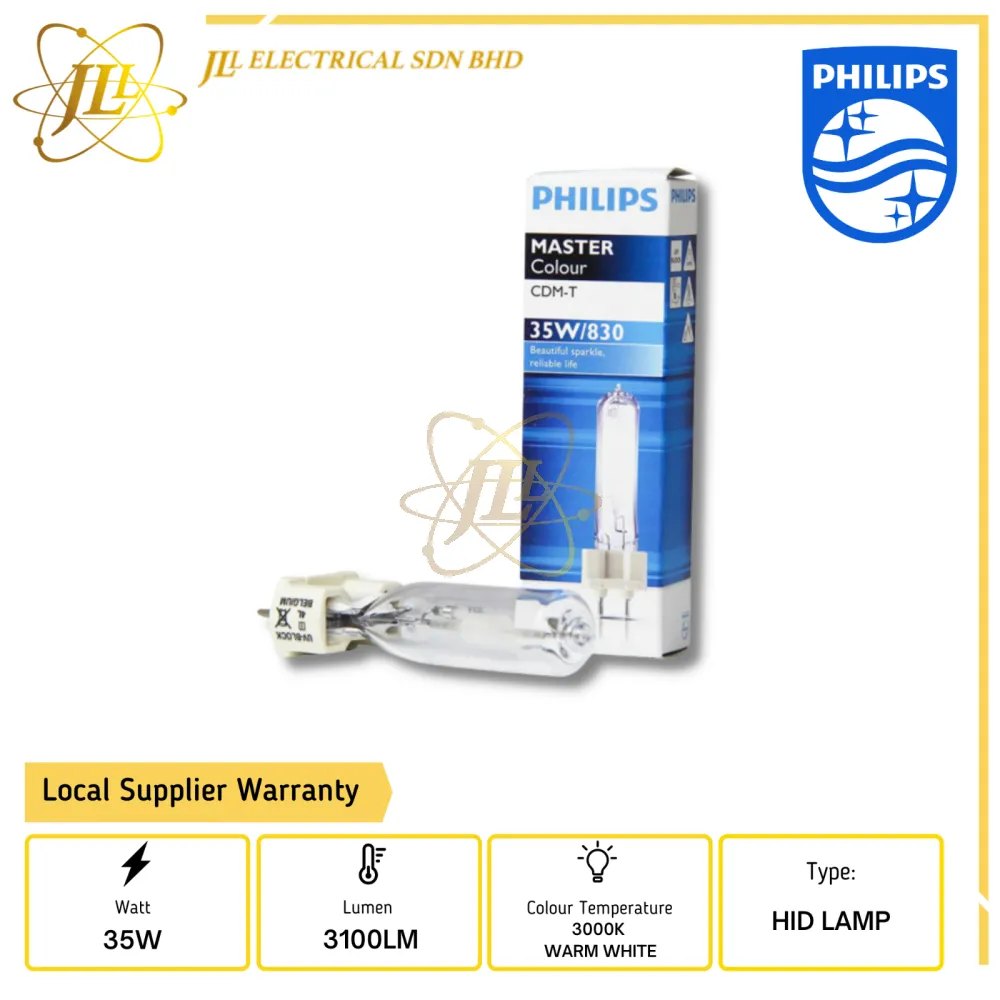 PHILIPS MASTERCOLOUR CDM-T 35W/830 G12 3000K WARM WHITE PHILIPS MASTERCOLOUR CDM-T 35W/830 G12 3000K WARM WHITE
