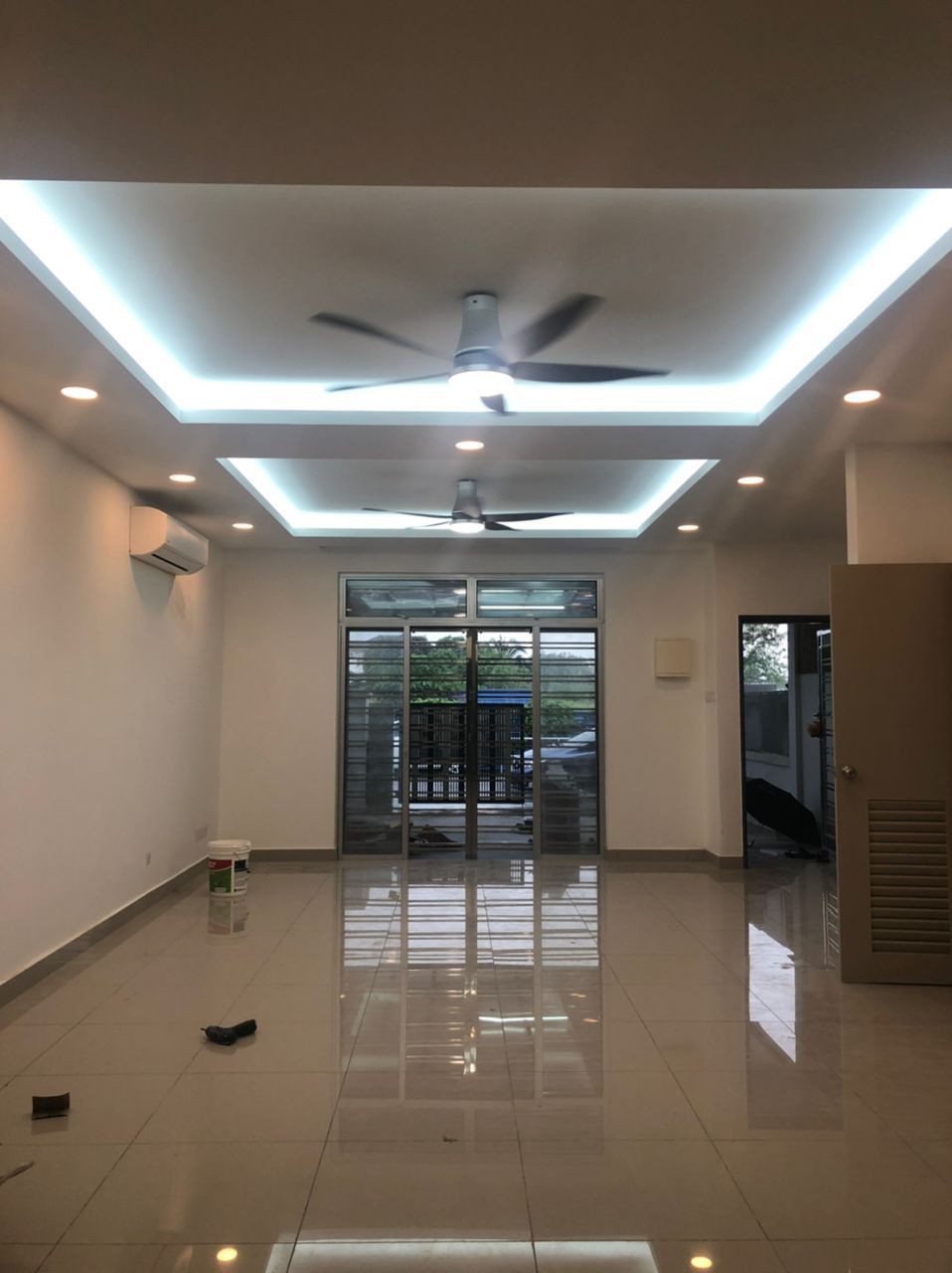 Interiors And Ceiling With Electrical Works