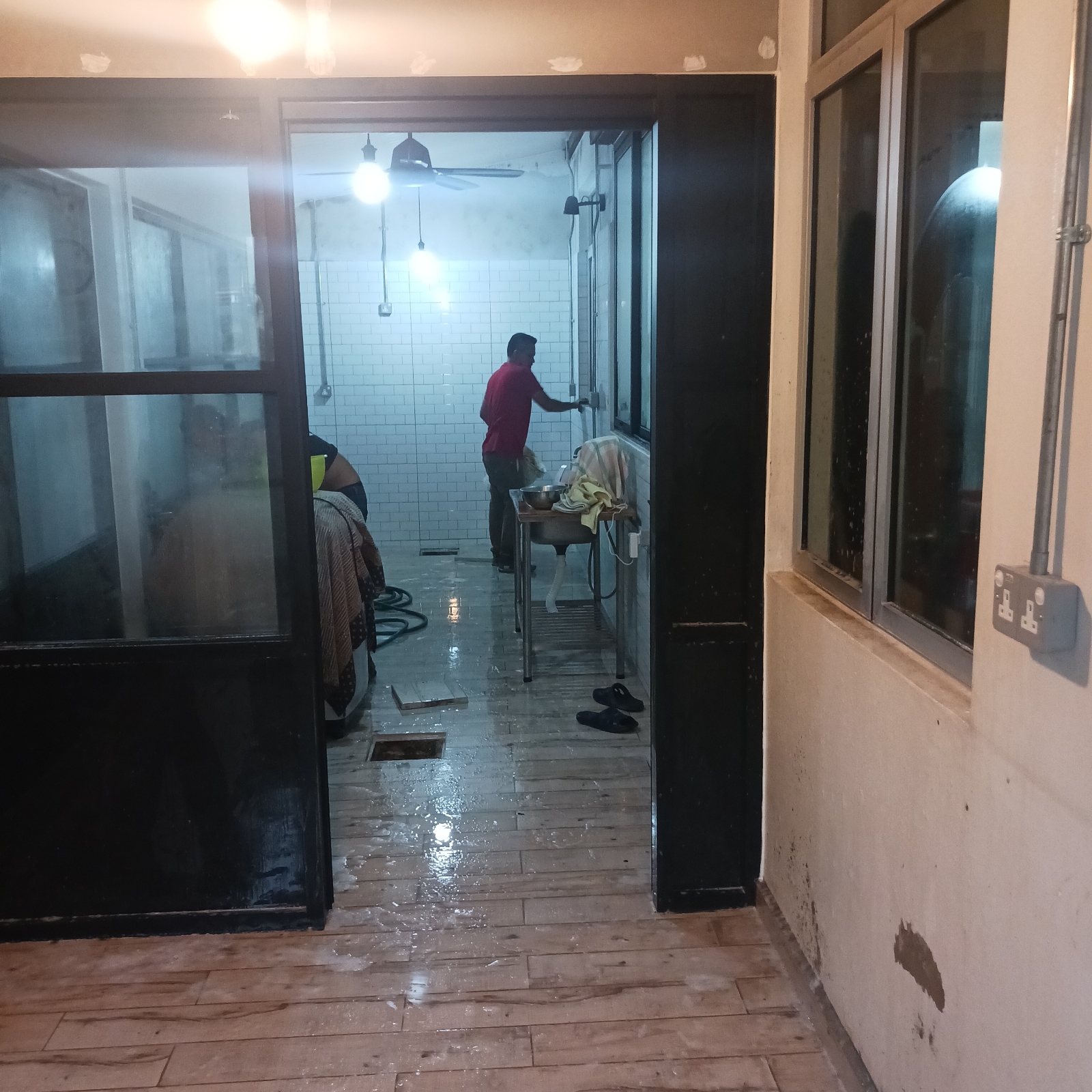 Yard Area Repair Floor Tile And Aluminum Work Electrical Work Lighting Aircon And Plumbing Work