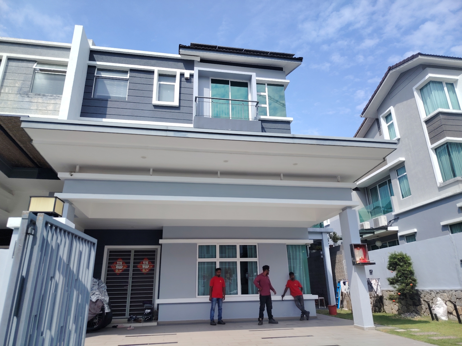 Supply &amp; Install Mild Steel Ceiling Strip Aluminium Awning At Tropicana Cheras 