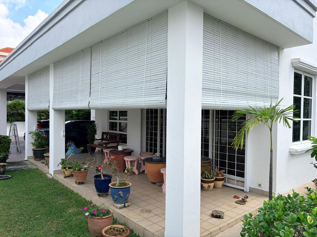 Light Grey Outdoor Timber Blind @ SS3 Petaling Jaya