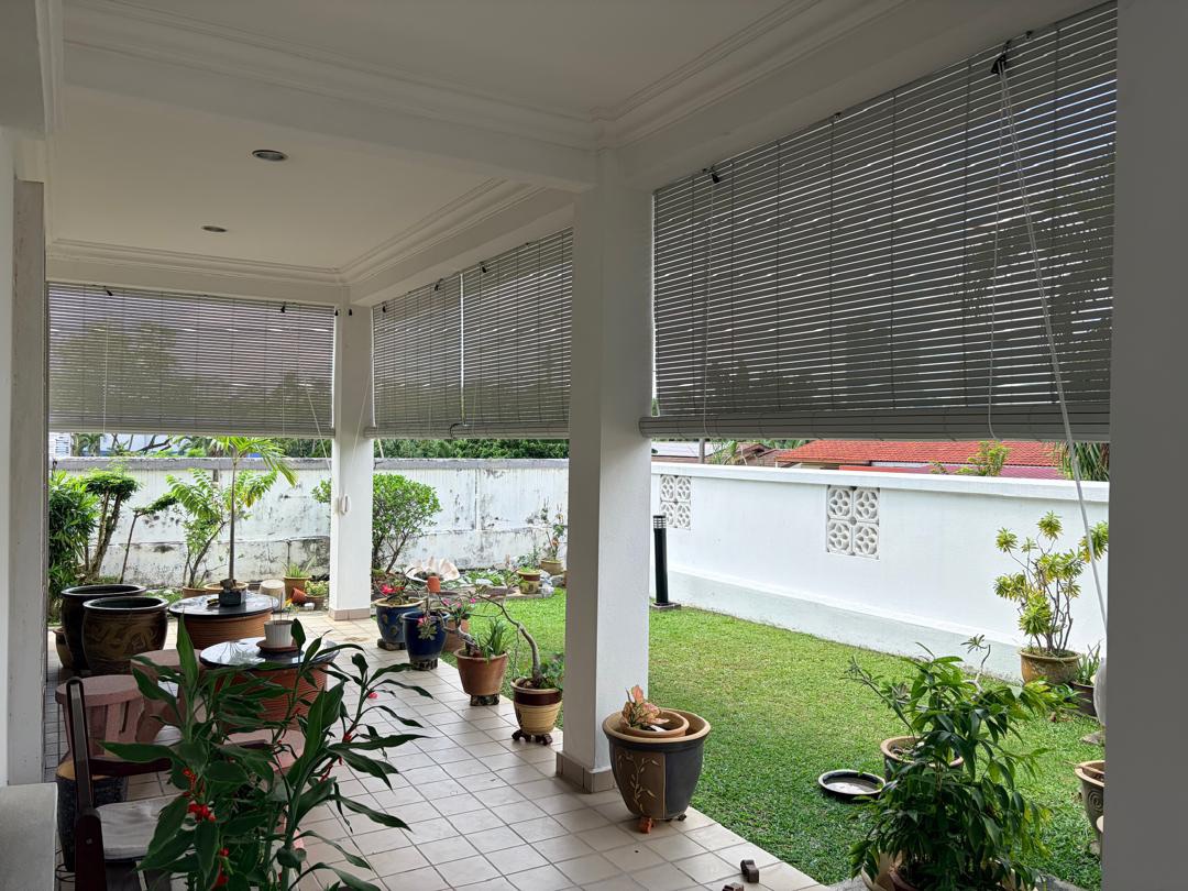 Light Grey Outdoor Timber Blind @ SS3 Petaling Jaya
