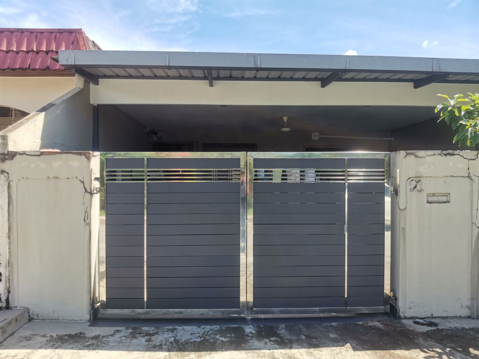 Aluminum Stainless Steel Auto Gate Installation Project Klang | Malaysia 