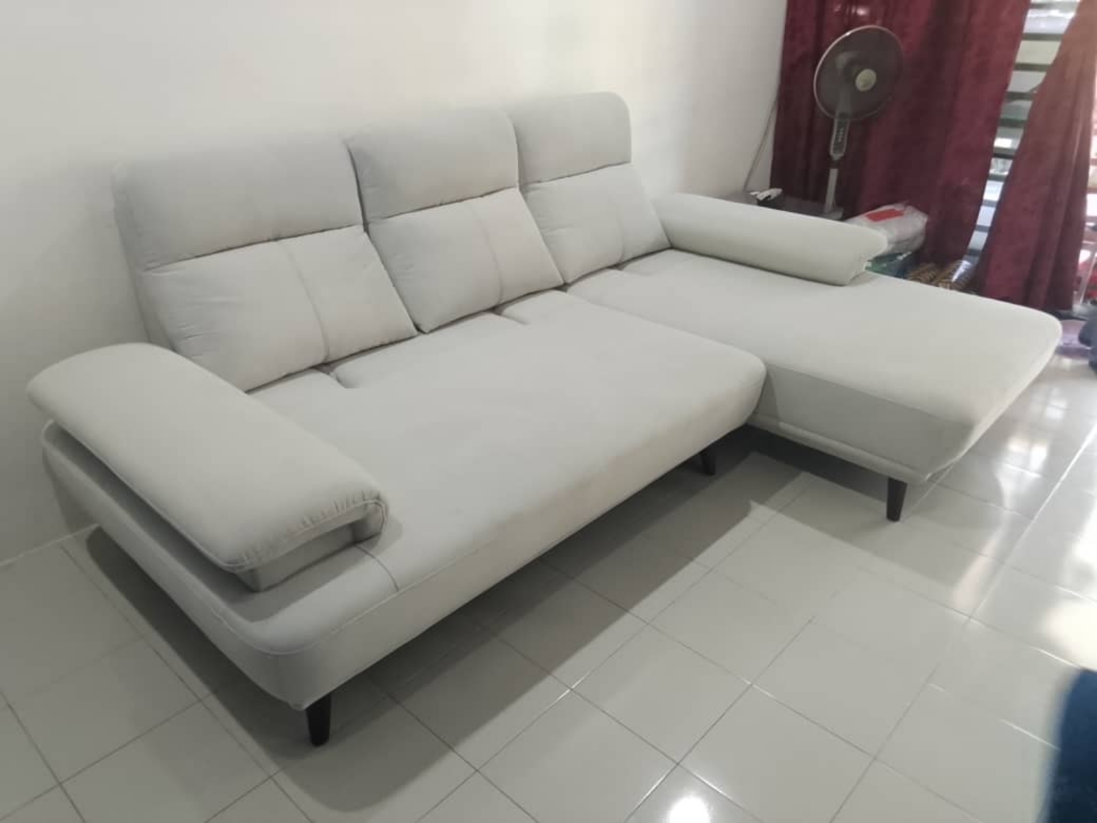 Thanks for Customer From Parit Buntar Perak With Order Model Eames L-Shape Push-Back Sofa Colour Grey 