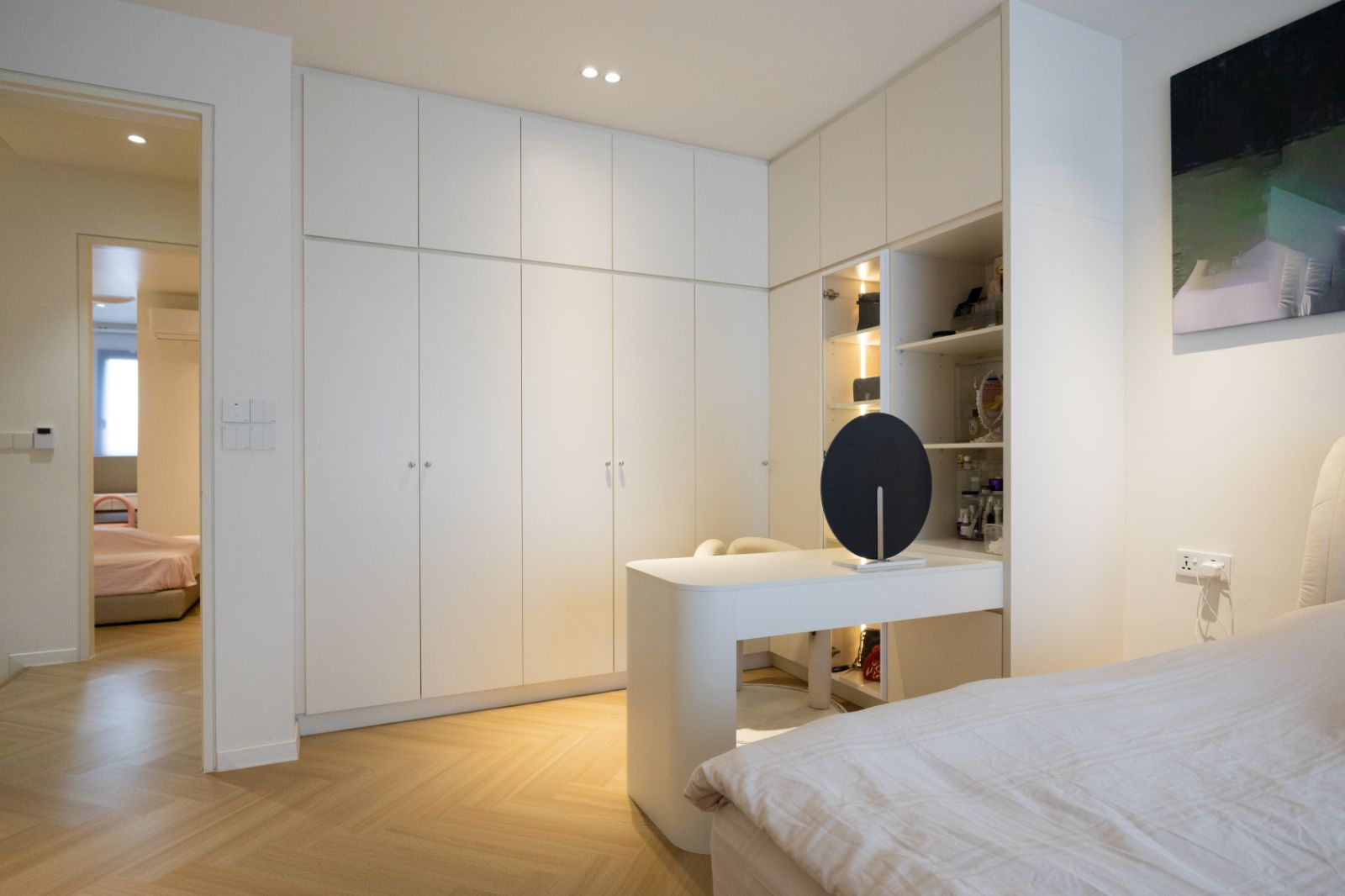 Custom Full-Height Wardrobe And Integrated Study Desk In Klang Valley