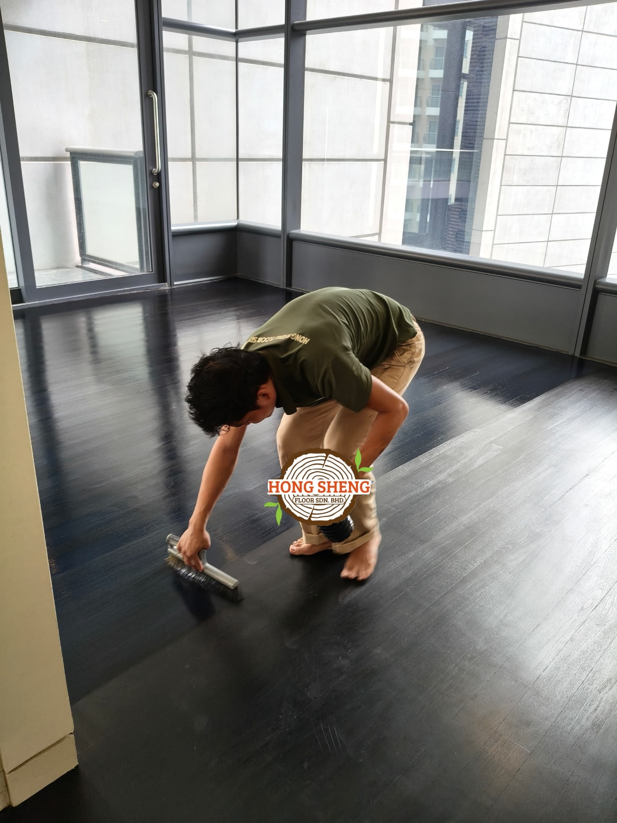 Wooden Floor Refurbished with color coating @ Kuala Lumpur &amp; Selangor Area 