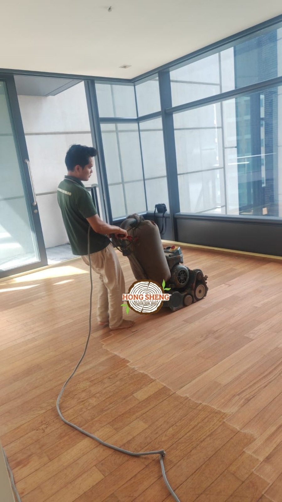 Wooden Floor Refurbished with color coating @ Kuala Lumpur &amp; Selangor Area 