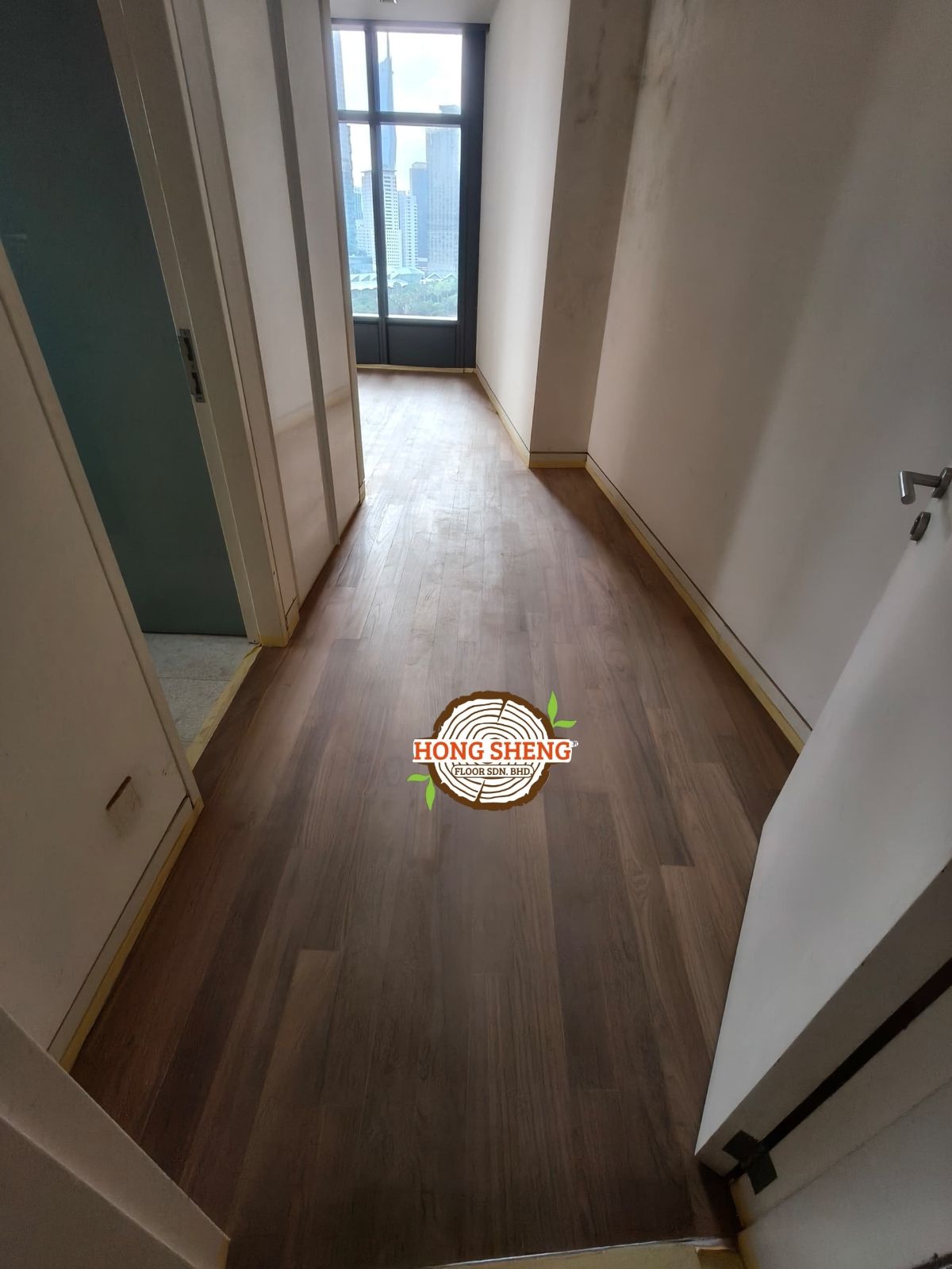 Wooden Floor Refurbished with color coating @ Kuala Lumpur &amp; Selangor Area 