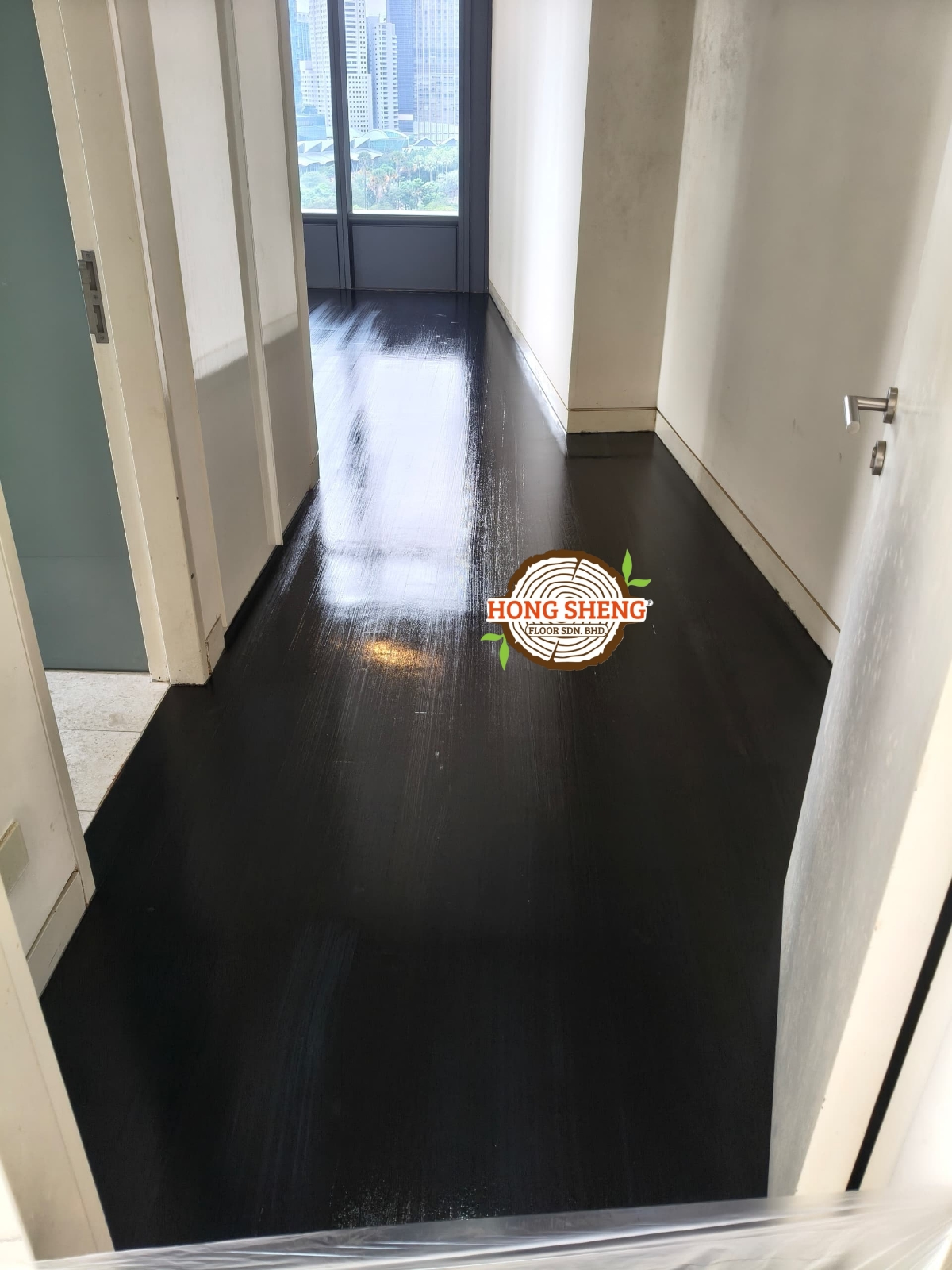 Wooden Floor Refurbished with color coating @ Kuala Lumpur &amp; Selangor Area 