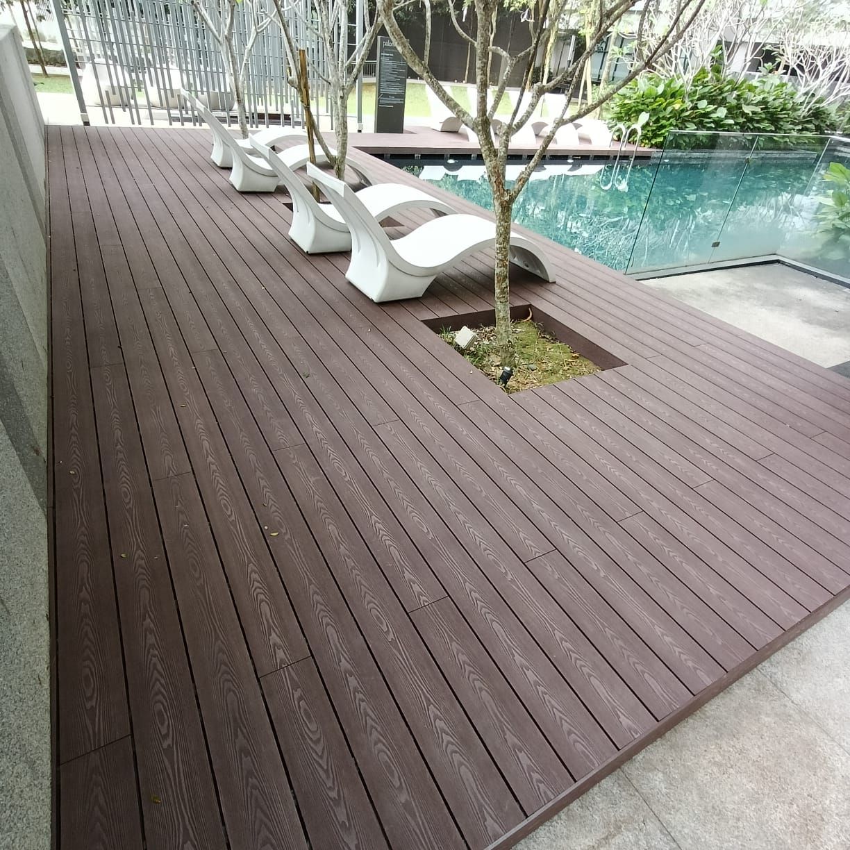 Swimming pool decking 