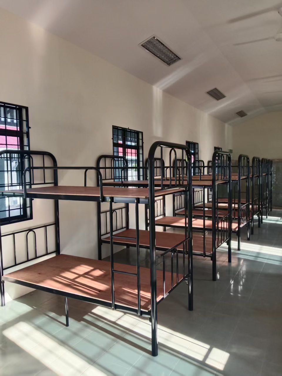 Heavy Duty Double Decker Bed, HRF Foam Mattress &amp; Steel Locker for Kem Askar Wataniah Malaysia