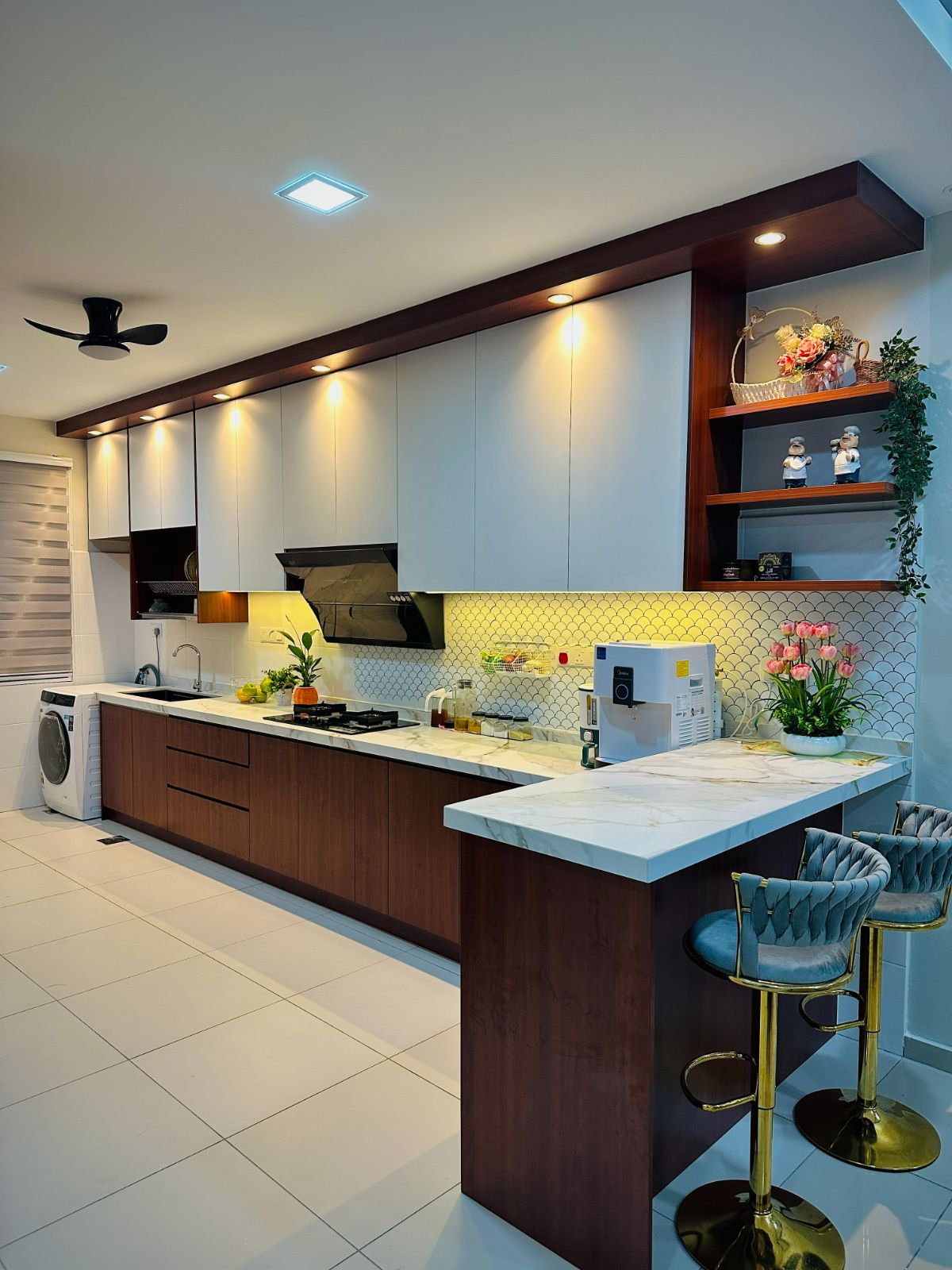 Melamine Kitchen Cabinet With Sintered Stone @ Putrajaya