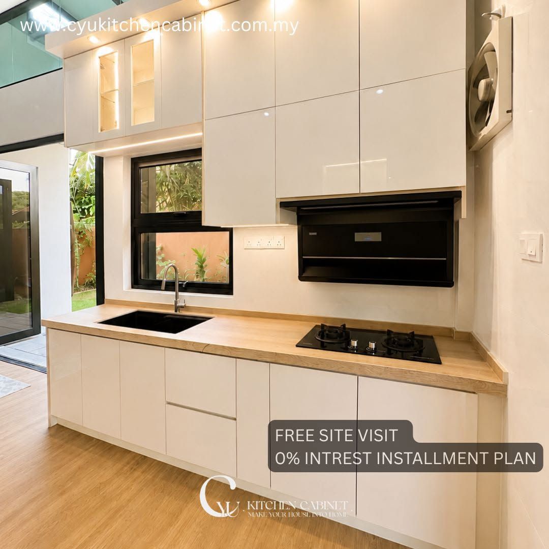 Melamine With Sintered Stone Kitchen Cabinet @ Nilai Impian