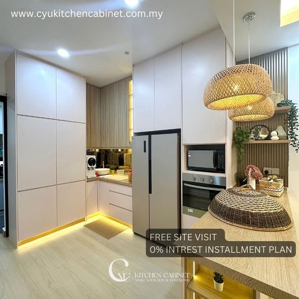 Melamine Kitchen Cabinet @ Taman Jenderam Sutera Dengkil