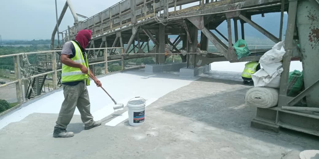 Application Of Bostik Finishing Waterproofing Membrane In Progress