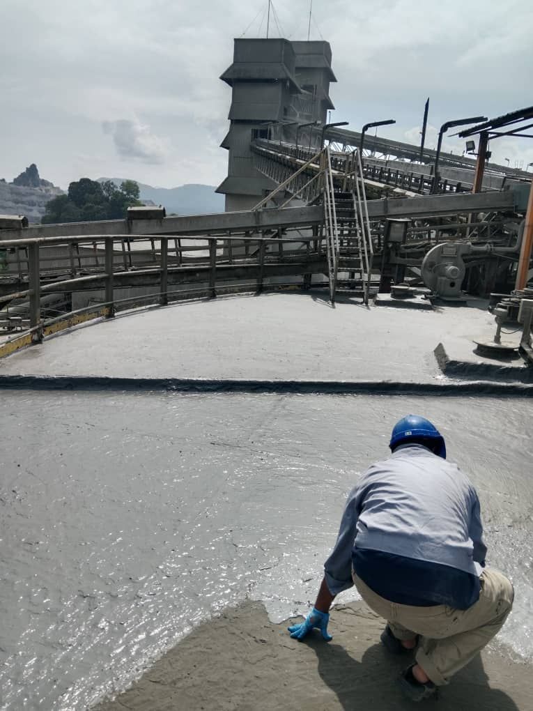 Application Of Bostik Base Waterproofing Compound In Progress