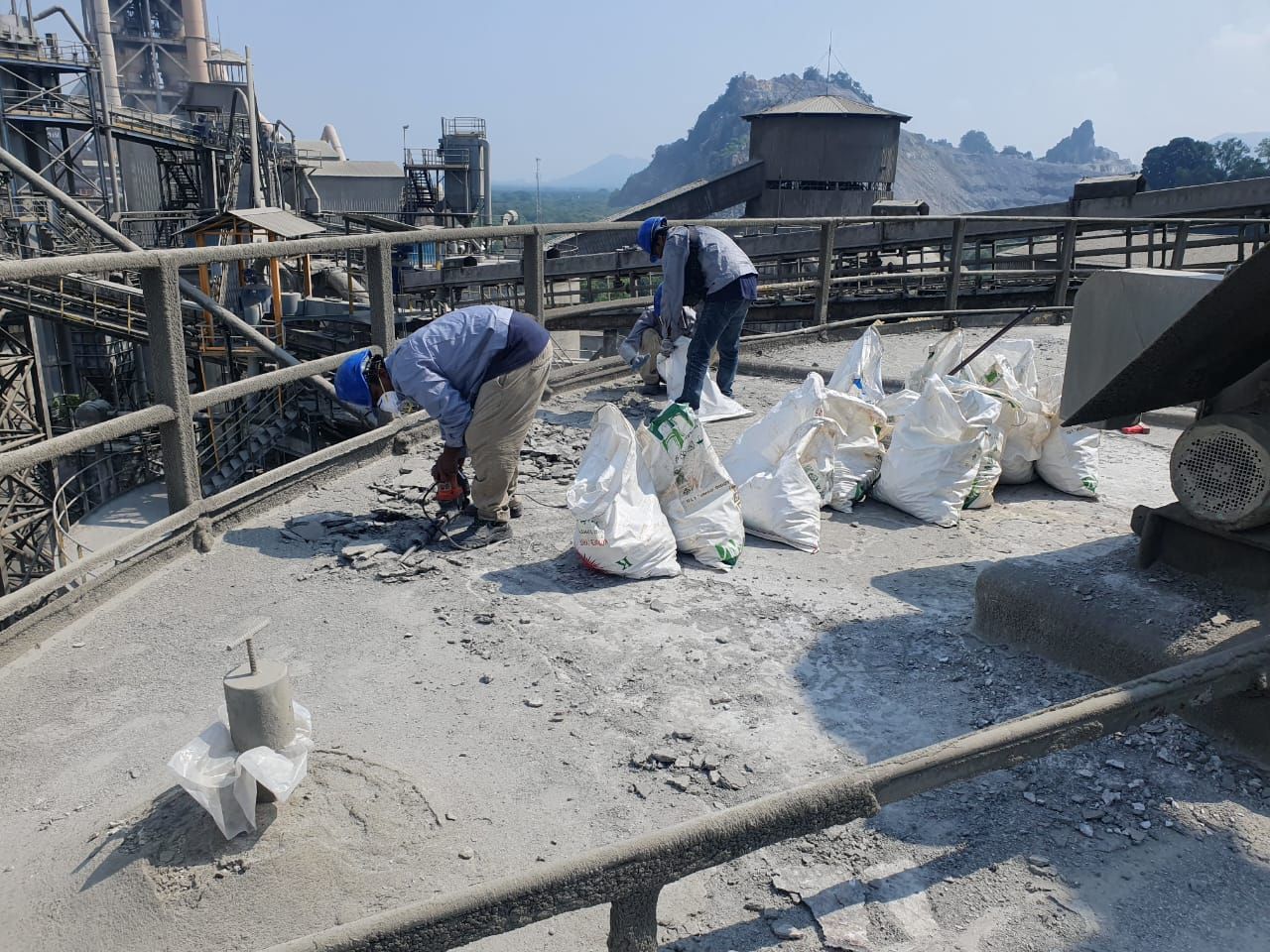 To Chip Off All The Hardened Layer Of Accumulated Cement Dust Until The Sound Substrate