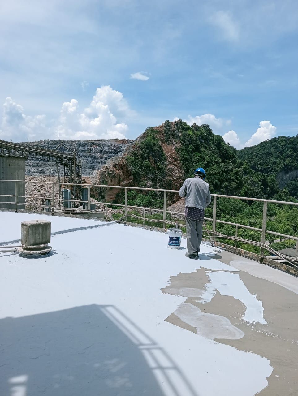 Application Of Bostik Finishing Waterproofing Membrane In Progress