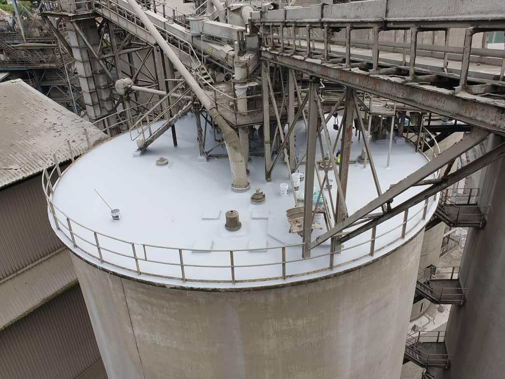 WATERPROOFING OVER FACILITIES ROOF OF CEMENT SILO 