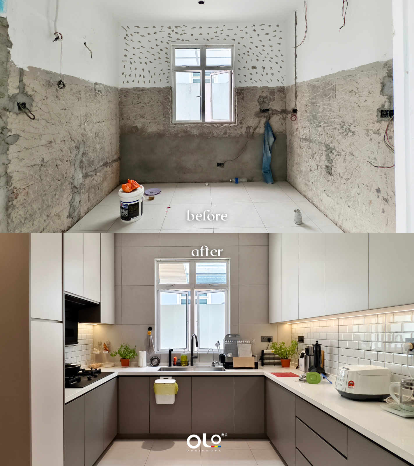 U-Shape Wet Kitchen Cabinet