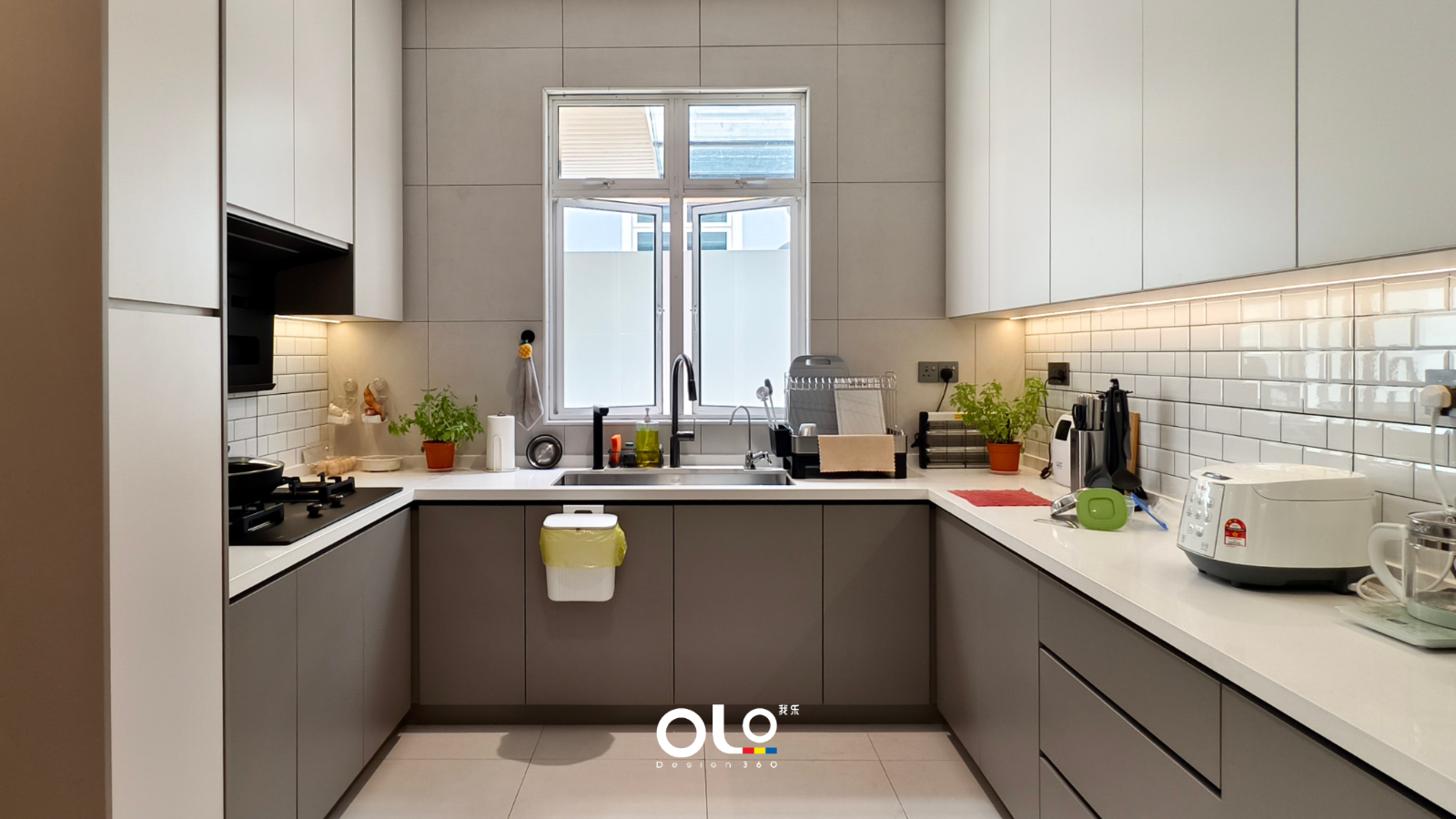 U-Shape Wet Kitchen Cabinet
