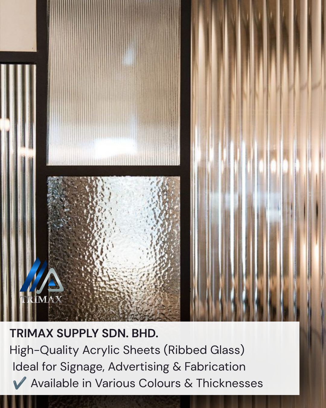 Acrylic Sheet (Ribbed Glass)