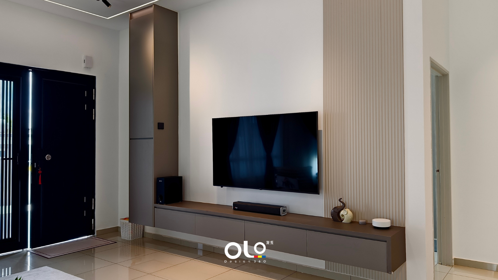 TV Console and Feature Wall